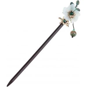 Bâtons de cheveux, bâtons de cheveux décoratifs chinois vintage, épingles à cheveux, bâtons de cheveux traditionnels chinois en bois, baguettes de cheveux à fleurs vintage, épingle à cheveux Hanfu, pi (YCZHYYNW, neuf)