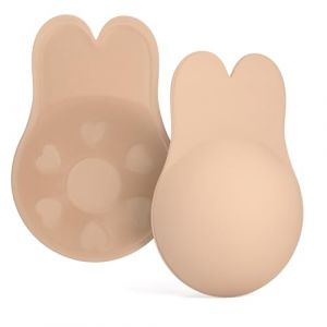 ZPW Soutien-gorge adhésif push-up invisible sans bretelles, soutien-gorge sans bretelles, réutilisable et invisible, coussinets sans bretelles, en silicone, doux pour la peau, auto-adhésif, pour (NAHEYA, neuf)