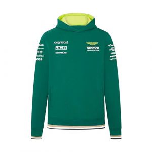 Aston Martin Sweat &agrave; Capuche de l'&eacute;quipe F1 2024 pour Enfant - Vert - Taille: 140 (Vantage97, neuf)