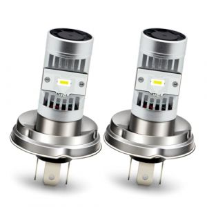 Ruiandsion P45T R2 H5 - Ampoule LED pour moto, 6 V-24 V CA, 6 V, 12 V, couleur blanc super brillant, puces CSP 2SMD, faisceau haut et bas pour phare de voiture, sans polarit&eacute;, lot de 2 (Ruiandsion, neuf)