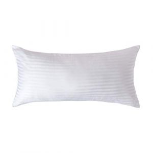 HOMESCAPES Taie d'oreiller 40x80 cm en Percale de Coton &eacute;gyptien 330 Fils - Lot de 2, Taie d&rsquo;Oreiller rectangulaire, Coloris Blanc (HOMESCAPES, neuf)