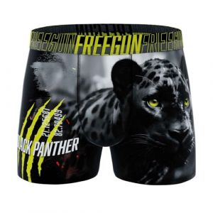 FREEGUN Boxer Homme Microfibre Léopard Panthère (M, Wild) (Boxer homme, neuf)