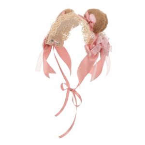 MOBUTOFU Bandeau De Cosplay Lolita Taille Unique En Peluche Rose Poudr&eacute; Oreilles D&rsquo;ours Pour Femmes Adolescentes Accessoire Cheveux Cosplay F&ecirc;te D&eacute;guisement (Hoxinin, neuf)