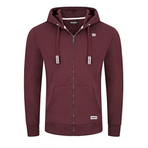 riverso Noah Sweat à Capuche zippé à Capuche pour Homme 60% Coton, Gris, Marron, Vert, Rouge, Bleu, Noir, S M, L XL, 2XL 3XL 4XL 5XL - Rouge - Medium (Jeans-direct, neuf)