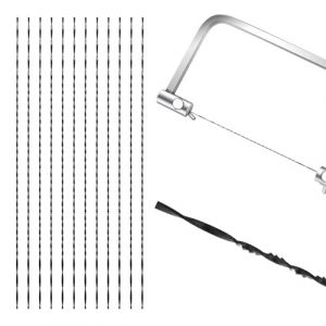 VooGenzek 12 Pièces 5# Lames de Scie à Chantourner avec Dents en Spirale, Lame de Scie en Spirale, Dents Spiralées de Scie, pour Bois, Sciage, Sculpture (5#) (VooGenzek, neuf)