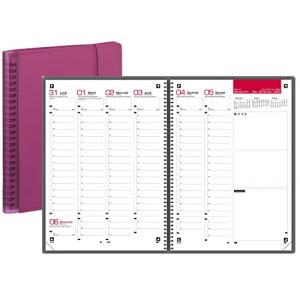 Lot Agenda "My Fab" 2026 Semainier Vertical 15 x 21 cm Spiralé + Index Adhésif Blumie (Magenta) (Blumie Shop, neuf)