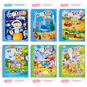 MINISOISO Livre Magique à L'eau,6 Pièces Livre de Dessin Magique de L'eau avec Stylo à L'eau,Livre de Coloriage Magique à L eau Réutilisable pour Enfants 2 3 4 5 6 Ans,Tout-Petits, Cadeau de Noël,C (TEKTONIX LTD, neuf)