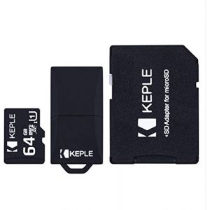 Carte Micro SD 64Go | 64GB MicroSD Classe 10 Compatible avec Nintendo Switch, Wii Gaming Console | 64 Go GB G SDXC UHS-1 U1 (Adaptateur USB Lecteur et SD Inclus) (Keple, neuf)