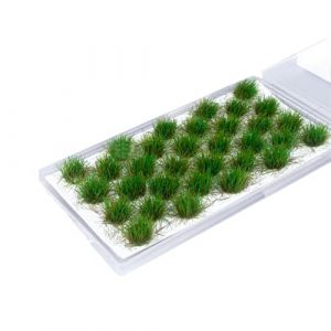 RXKFIGX 32PCS Touffes d'herbe Modèle de Plantes Modèle Mini Touffe Terrain Kit d'herbe Statique en Résine Modèle de Scène Statique pour Bricolage Train Train Paysage Artificiel Herbe Miniature (kuyishop, neuf)
