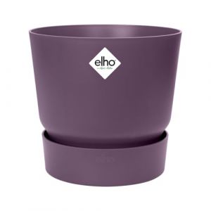 Elho Greenville Rond 47 - Pot De Fleurs avec Un R&eacute;servoir d'eau Int&eacute;gr&eacute; - Interieur & Ext&eacute;rieur - Plastique 100% Recycle - &Oslash; 47.0 x H 44.0 cm - Violet/Vintage Prune (Montanari Store, neuf)