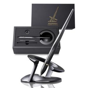 novium Hoverpen Interstellar: le stylo qui lévite, Space Black avec anneau en or 18 carats - Design Futuriste et Premium inspiré de l'espace, Stylo à bille de Luxe, Idée Cadeau & Décoration de Bureau (Novium Design, neuf)