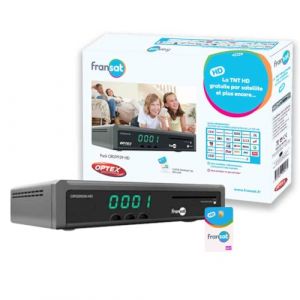Optex Décodeur TV Satellite HD enregistreur USB + Carte Fransat PC7 (Satellite Eutelsat) (SATENCO FR, neuf)