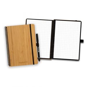 BAMBOOK Classic - Cahier Effacable - Bambou - Couverture Rigide - A5 - Quadrill&eacute; - Carnet R&eacute;utilisable, Connect&eacute; (Bambook products, neuf)