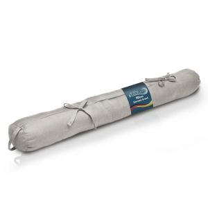 Beautissu Boudin Bas de Porte &ndash; 100% Coton &ndash; 90x10cm Gris Clair &ndash; Boudin de fen&ecirc;tre avec Passant &ndash; Bas de Porte Isolant &ndash; pour Porte, fen&ecirc;tre et Porte de Jardin &ndash; Viento (Brandvin, neuf)