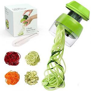 Coupe Légumes - Coupe légume Spiralizer 4 en 1,Spaghetti Légume,Spirale de Légumes Trancheuse pour Courgette Nouilles,Carotte Spaghettis,Concombre Tagliatelle (JetDirect, neuf)