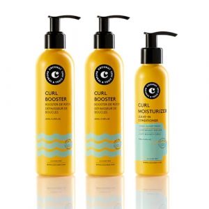 COCUNAT - Curl Booster 2 + Curl Moisturizer Leave-In - Gel définissant - Démêle, Définit et Hydrate les Boucles - Élimine les Frisottis - Méthode Curl - 250ml + 150ml (COCUNAT, neuf)