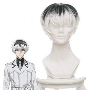 GJBXP Biamoxer Tokyo Ghoul Re Yonebayashi Saiko Perruques Cosplay Kaneki Ken Costume Perruque Noir Bleu Cheveux Vert Pour La Fête De L'Halloween 1 (good stuff A, neuf)