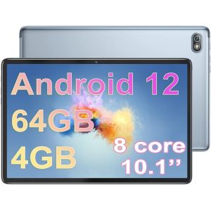 SZTPS Tablette 10 Pouces,Tablette Android 12.0, 64GB ROM + 4GB RAM 128gb Extensible 8 cœurs 1.6GHz Double Caméra 2 + 5MP 5000mah Grande BatterieTablette Tactile 2.4G WiFi Bluetooth GPS (ZTPS Inc, neuf)