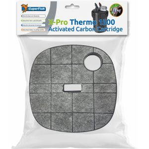 Superfish X-Pro Thermo 1000, 1500 et 2000, Set de Filtration, Mousse Pr&eacute;filtre et Cartouche de Charbon Actif (Charbon X-Pro Thermo 1500) (L'Aquarium, neuf)