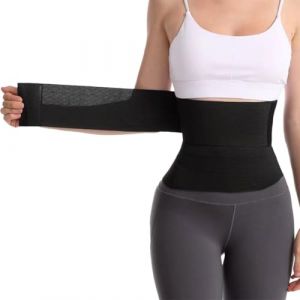 KEWUF 1 PCS 3 en 1 Ceinture Abdominale Femme, 3 /Meter Ceinture Post Accouchement, Ceinture Maintien Lombaire, Ceinture Post Partum Accouchement, Réglable Respirant Ventre - Noir (VicFENG001, neuf)