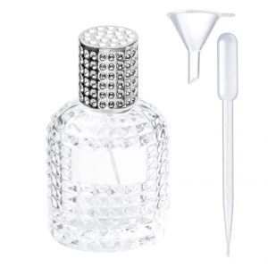 Ysimple Vaporisateur Parfum Vide Forme D'Ananas 50ml,Flacons de Parfum Rechargeables Forme D'Ananas avec 1 Entonnoir et 1 Compte-Gouttes,pour Cadeau Voyage Maison(Argent) (yuefuq, neuf)