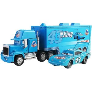 LOHOM Camion et Voiture de Course Enfant, Cars Jouet 2 Pi&egrave;ces Set V&eacute;hicules, Figurine, Transporteur, Mod&egrave;le de Voiture, Cadeaux Parfaits pour Enfant Anniversaire/R&eacute;compense (LywXxww, neuf)