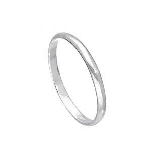 jewellerybox Bague Alliance en Argent 925/1000 2mm - Taille 48 (JewelleryBox, neuf)