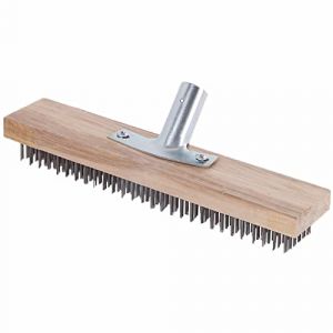 Balai Métallique 30cm avec Prise pour Manche en Bois, Balai de Jardin en Métal pour Enlever la Mousse du Jardin, Mauvaises Herbes, Taches Tenaces (Lilinda Store, neuf)