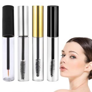 FIMWOLZ Lot de 4 tubes de mascara vides de 10 ml pour huile de ricin, tube de mascara vide transparent avec baguette et baguette (noir) (congyuyang, neuf)