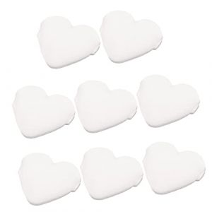 Healvian 8Pi&egrave;ces Bouff&eacute;es Forme de C&oelig;ur pour Houpette Douce et Moelleuse pour Fond de Correcteur et Blush Fournitures (Le Sengyu, neuf)