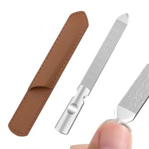 Limes À Ongles En Métal, Lime À Ongles Professionnelle Double Face En Acier Inoxydable Avec Étui En Cuir, Lime À Ongles Premium Pour Femmes& Hommes, De Haute Qualité Pour Tous Les Types D'Ongles (ZBr4469, neuf)