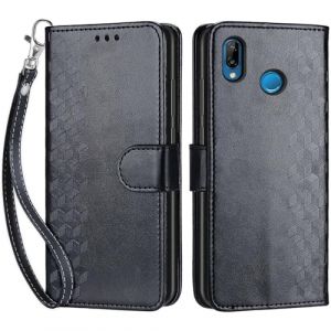 Coque pour Huawei P20 Lite, Coque Huawei Nova 3e, Etui Protection Housse Premium Cuir de Portefeuille en Cuir Fermeture Magnétique Flip Case pour Huawei P20 Lite/Huawei Nova 3e Coque (Noir) (DIKAS, neuf)