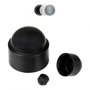 FUX Lot de 10 cache-vis hexagonaux pour vis, capuchon, &eacute;crou, capuchon de protection, diff&eacute;rentes tailles de filetage M4 &agrave; M36, cache-vis blanc, noir, gris (M10, SW17, noir) (Fux-Rosetten, neuf)