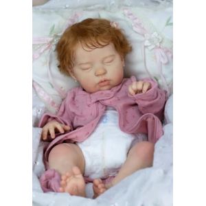 Scnbom 20pouces 50cm bébé Reborn Silicone poupée Fille Vrai Poupon Garcon Yeux Ouvert Enfant Toddler (Violet) (FLOWER CHAN LIMITED, neuf)