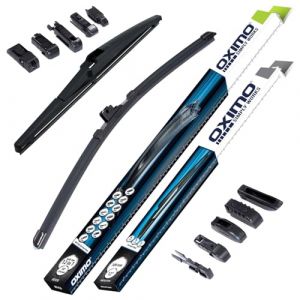OXIMO SIMPLY WORKS Essuie-glaces avant et arri&egrave;re pour Citroen C1 2 II B4 depuis 02.2014 Hayon, Lot de 2 balais d&rsquo;essuie-glace - gauche 650 mm, arri&egrave;re 300 mm (attelage-online, neuf)