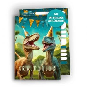 Edition Colibri Cartes d&rsquo;invitation dinosaures &ndash; 10 cartes A6 &agrave; remplir | Invitations dr&ocirc;les pour anniversaire enfant, f&ecirc;te T-Rex, gar&ccedil;on, fille, jungle (Edition Colibri, neuf)