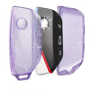 OFF WE GO Etui Cles Coque Clé Étui Clés pour BMW X1 X4M X5 X6 X7 2er 3er 5er 7er iX/i4/i7 XM Boitier Clé de Voiture Porte Clé Voiture Clé à Télécommande, Violet (OFF WE GO, neuf)