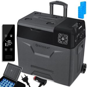 KESSER® 50 litres Glacière à compresseur électrique Glacière de congélation, avec Commande APP Raccordement USB, Réfrigérateur jusqu'à -20° pour Voiture, Camion, Bateau, Camping-Car (WMK Trading GmbH, neuf)