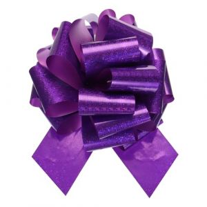 QUARKZMAN Noeud Cadeau 30 cm Nœud Cadeau Géant, Gros Nœud Pailleté pour Voiture, Ruban pour Cadeaux de Mariage, Noël, Emballage Cadeau, Violet (QUARKZMAN, neuf)