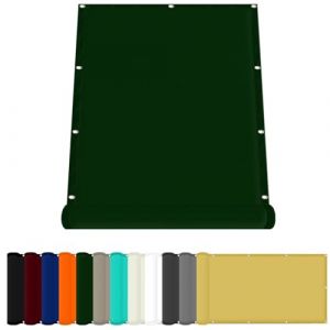 Brise Vue Balcon pour Pergola Jardin 60 x 250 cm Tissu Polyester UV Protection avec Oeillets Toile Ombrage Auvent pour Patio Paravent Et B&acirc;che, Vert Fonc&eacute; (LvLiangShiLiShiQuYiGeDianZiShangWuYouXianGongSi, neuf)