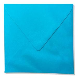 Enveloppes Carrées de Luxe - 14 x 14 cm - 140 x 140 mm - 110 GSM (Bébé Bleu, 50) (Paper & Gifts, neuf)