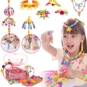 Balakaka Enfants Bricolage Perles Set 500pcs, Bracelet Bricolage Perles Set Kit Perles Fabrication Bijoux, Perle a Clipser Enfant Filles Cadeaux de 5 à 12 Ans (BESTLINK TECHNOLOGY S.R.L., neuf)