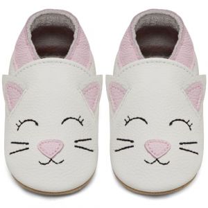 IceUnicorn Chausson Bebe Chausson Cuir Souple Bebe Gar&ccedil;on Fille Premiers Pas Chaussons B&eacute;b&eacute;(Licorne Blanche, 12-18 mois) (HelloTang, neuf)