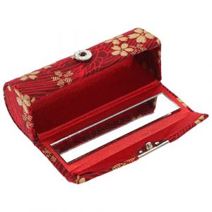 OUNONA Porte-rouge &agrave; L&egrave;vres D&eacute;corative Petit Format Rouge De Vague Miroir Int&eacute;gr&eacute; Pour Femme Accessoire De Maquillage De Poche Pour Paquet &agrave; Main Et Voyage (Gustell, neuf)