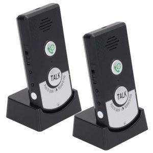 XPJBKC Interphone sans Fil, 2 Voies Sonnette sans-Fil Longue Port&eacute;e 1000 M, Rechargeable Interphone Interieur, Wireless Intercom pour Patients, Personnes &Acirc;g&eacute;es, Maison et Bureau (XKDEU, neuf)