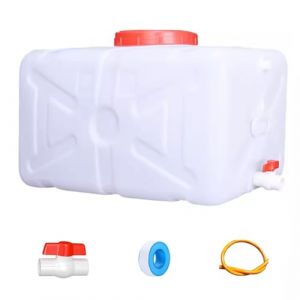 YZRXD R&eacute;servoir d'eau Camping Car Ext&eacute;rieur Bidon d'eau Alimentaire avec Robinet en Grande Capacit&eacute; Plastique Jerrican Eau Portable pour Camping Voyage Barbecue(Size:200L,Color:Blanc) (FENGYUANO, neuf)