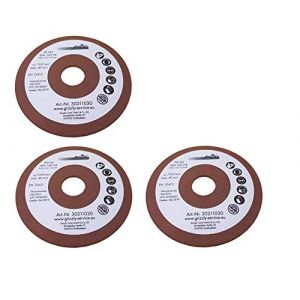 3 pièces de meule abrasive / disque abrasif de meulage pour FLORABEST Aiguiseur de chaînes FSG 85 B1 IAN 109744 (motodox GmbH, neuf)