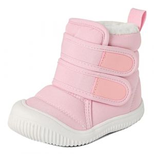 MASOCIO Bottes Bebe Fille Hiver Boots Bottines Neige B&eacute;b&eacute; Enfant Chaussons Fourr&eacute;s Fourre Chaussures Chauds Fourrure Fourrees Rose (Taille Fabricant: CN 25) EU 24 (Ortego, neuf)