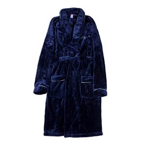 PJFCS Hommes de Grande Taille Flanelle Peignoir D'Hiver de Bain Robe Nuit de Nuit Robe de Chambre Confortable Robe,Bleu,6XL (wangyibangshangmao, neuf)