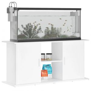 Tomostar Support pour Aquarium, Meuble pour Aquarium Meuble de Base Table d'aquarium blanc 121x41x58 cm bois d'ing&eacute;nierie (Tomostar, neuf)